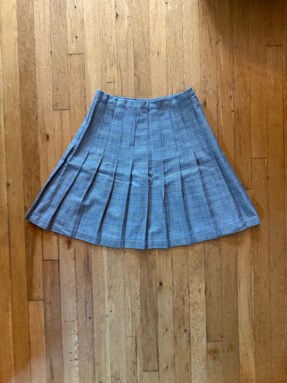 Vintage Pleated Plaid Skirt